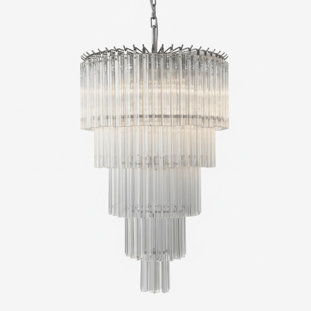 Qydr Luxurious Glass Chandelier-Neutral Decor
