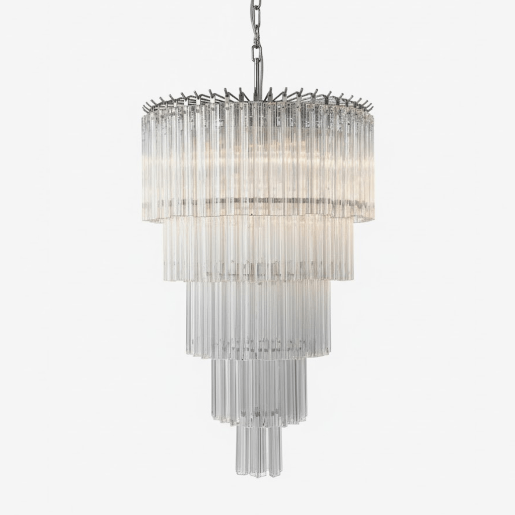 Qydr Luxurious Glass Chandelier-Neutral Decor