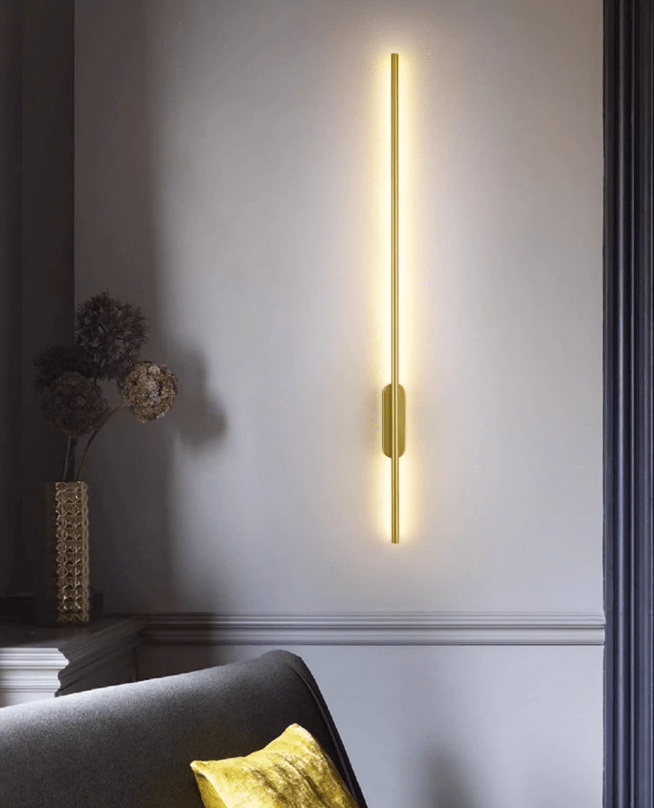 Nomk Black Line Rechargeable Wall Lamp-Neutral Decor