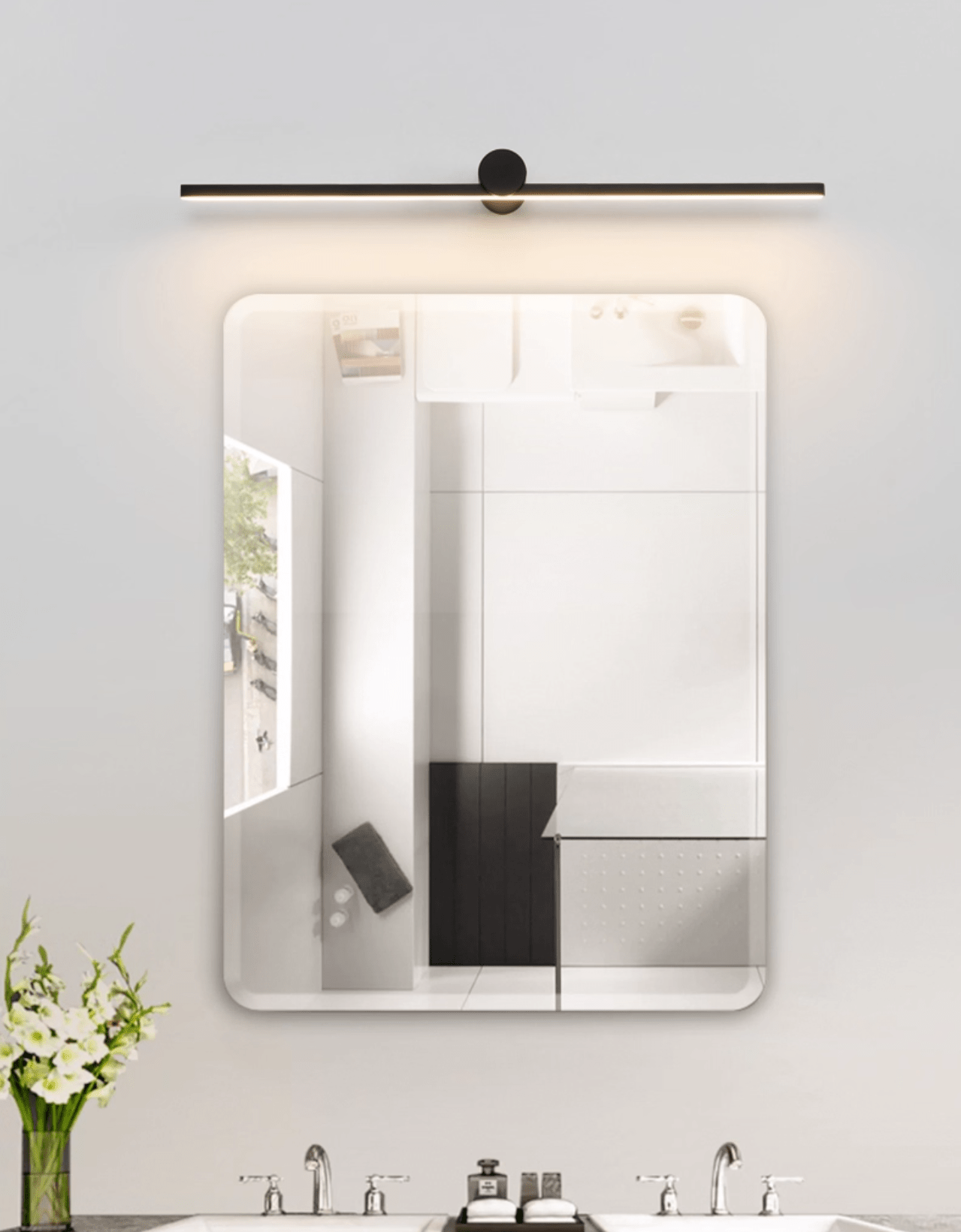 Kylb Black Slim Rechargeable Wall Lamp-Neutral Decor