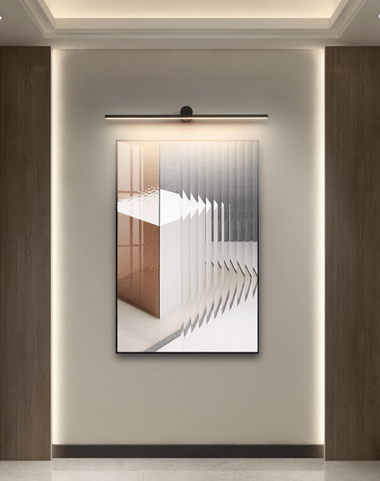 Kylb Black Slim Rechargeable Wall Lamp-Neutral Decor