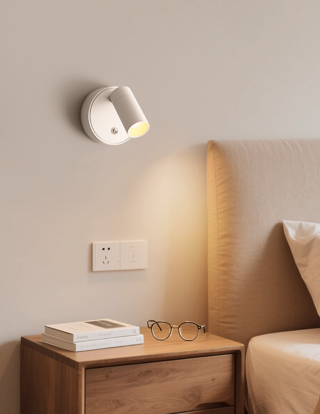 Dorv Pivot Rechargeable Acrylic Wall Light-Neutral Decor