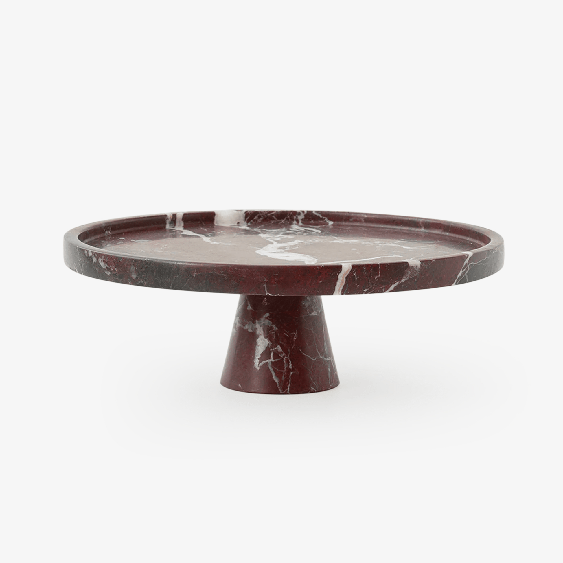 Tesk Marquina Marble Pedestal Tray-Neutral Decor