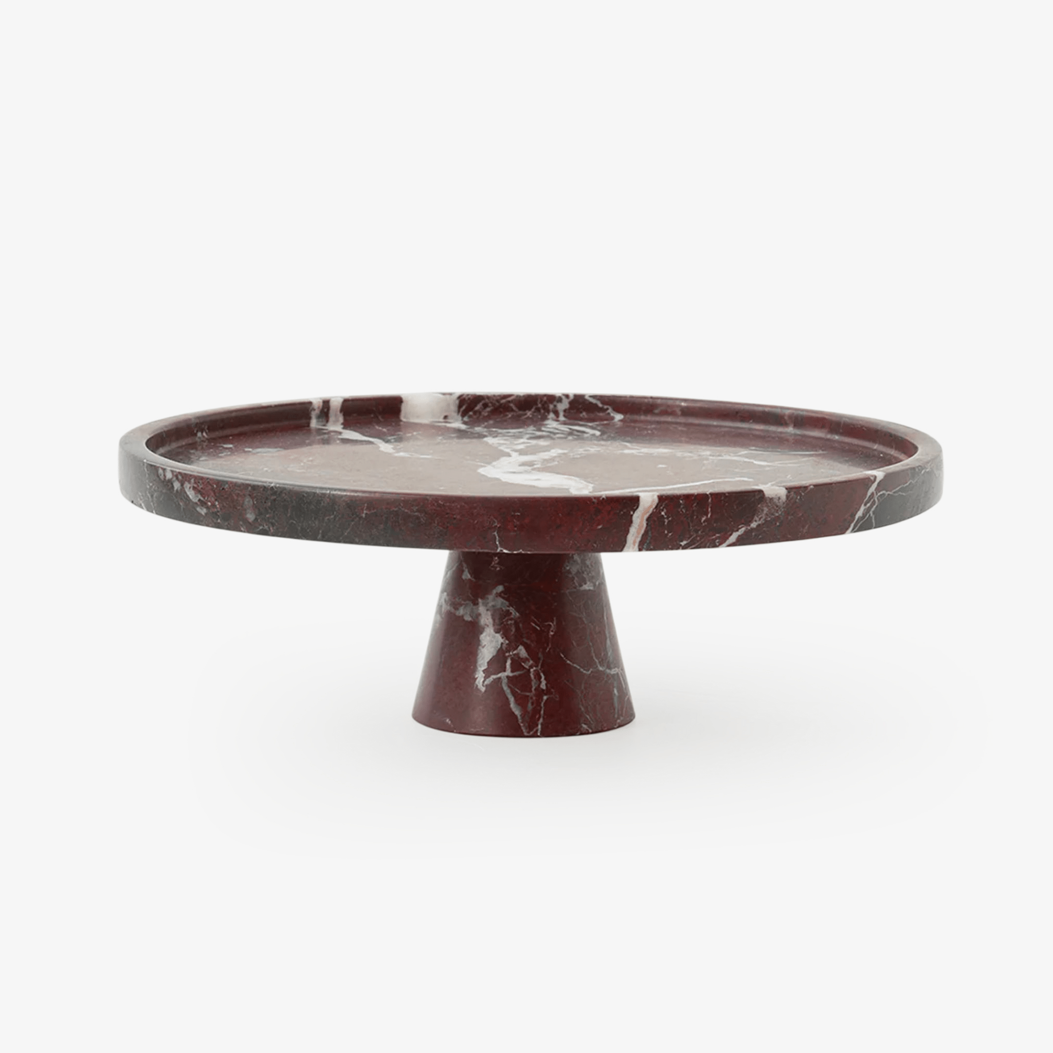 Tesk Marquina Marble Pedestal Tray-Neutral Decor