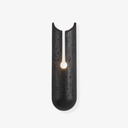 Lymp Split Black Travertine Wall Light-Neutral Decor