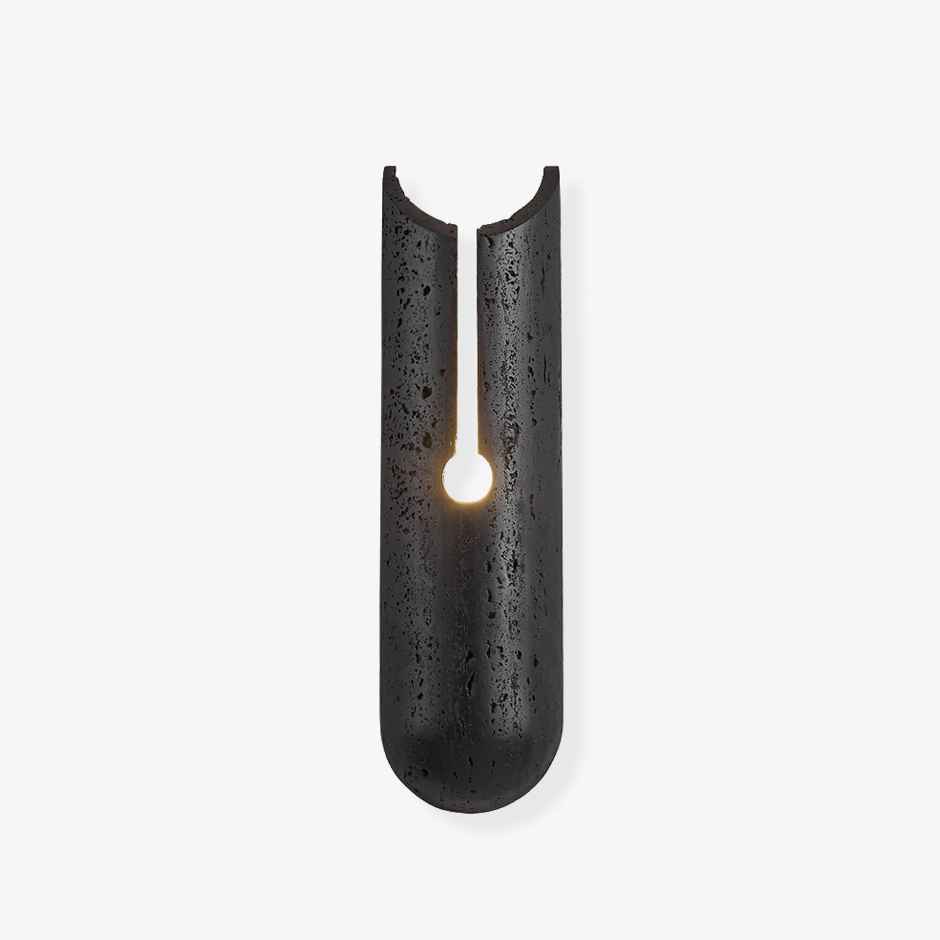 Lymp Split Black Travertine Wall Light-Neutral Decor