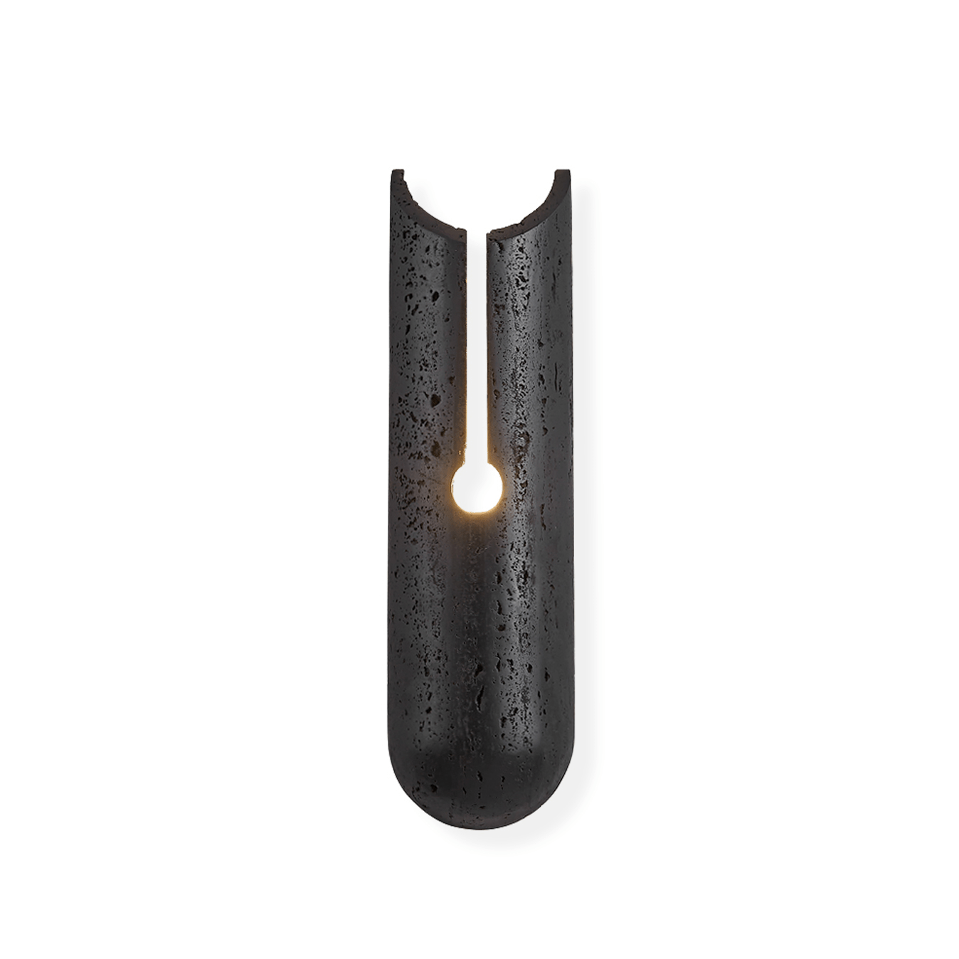 Lymp Split Black Travertine Wall Light-Neutral Decor
