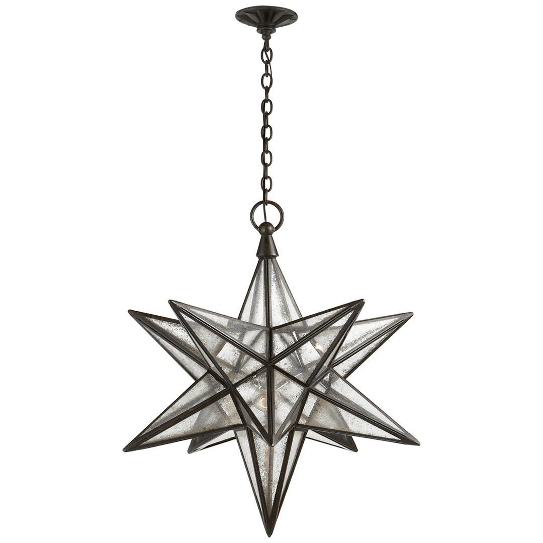 Sotr Elegant Glass Star Chandelier-Neutral Decor