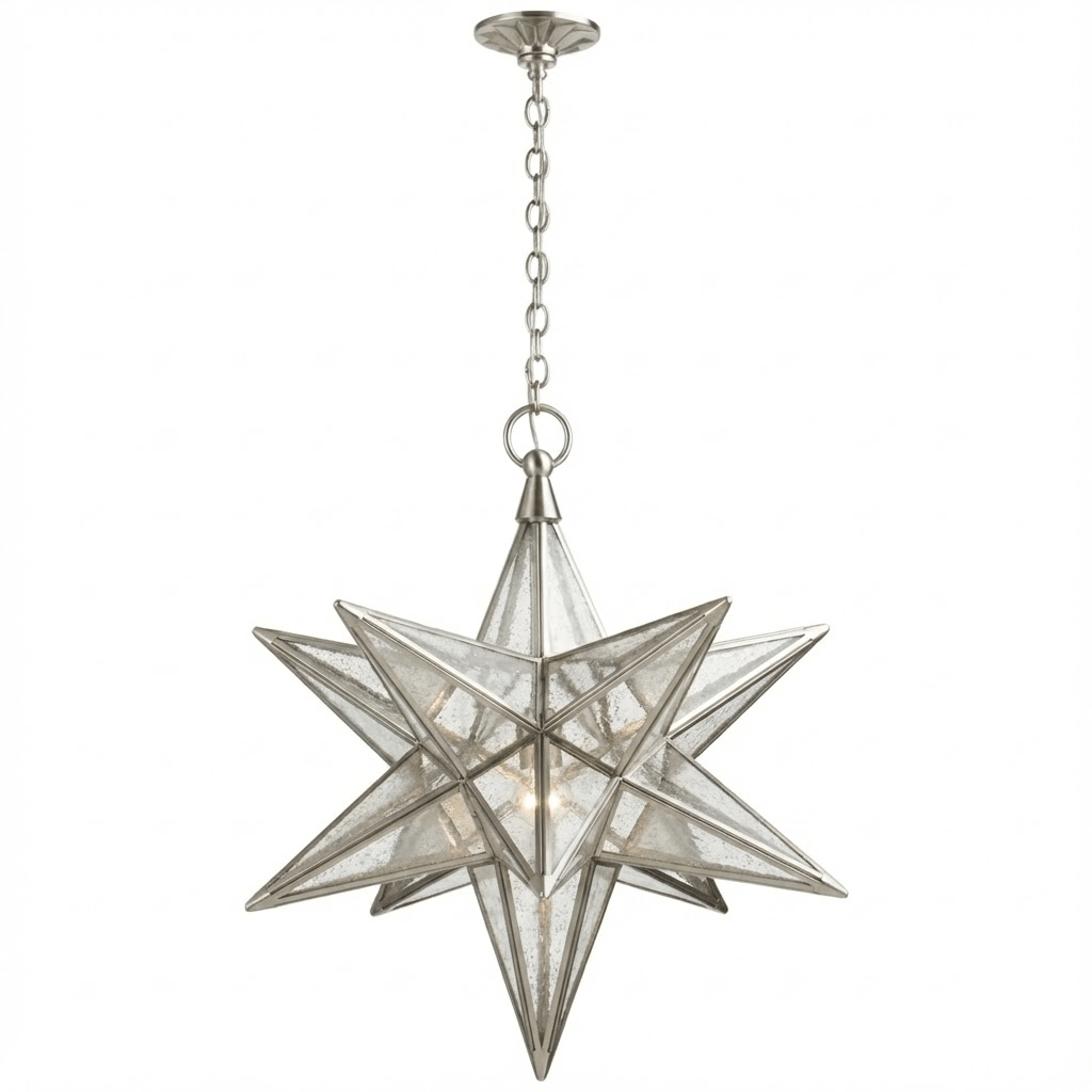 Sotr Elegant Glass Star Chandelier-Neutral Decor