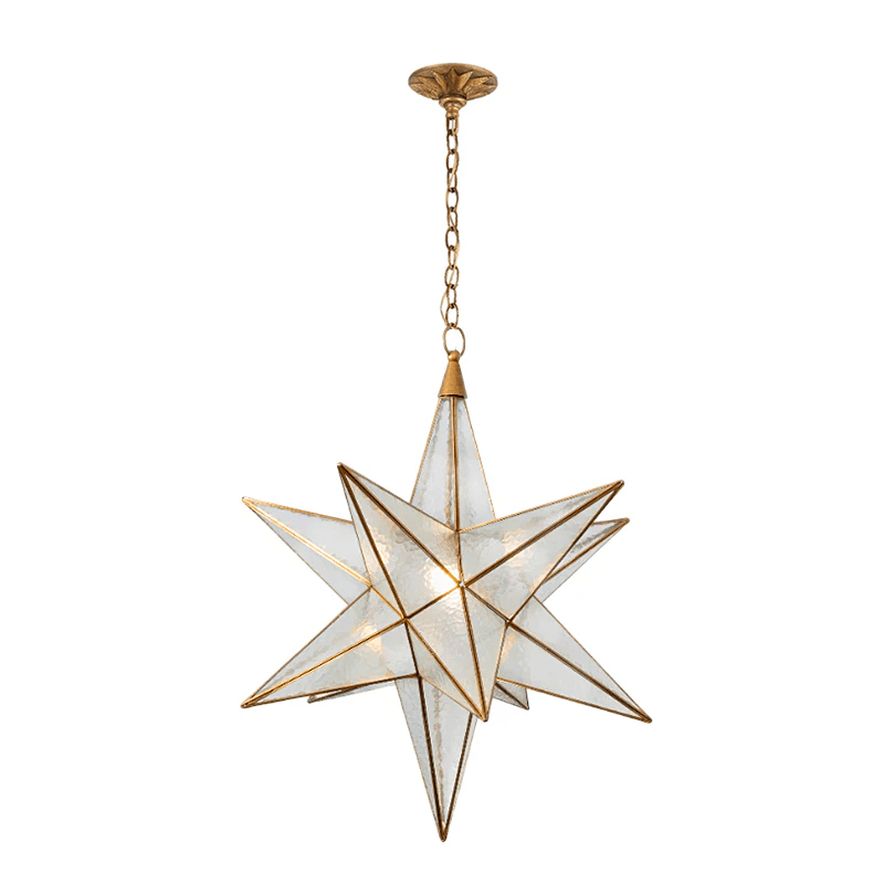 Sotr Elegant Glass Star Chandelier-Neutral Decor