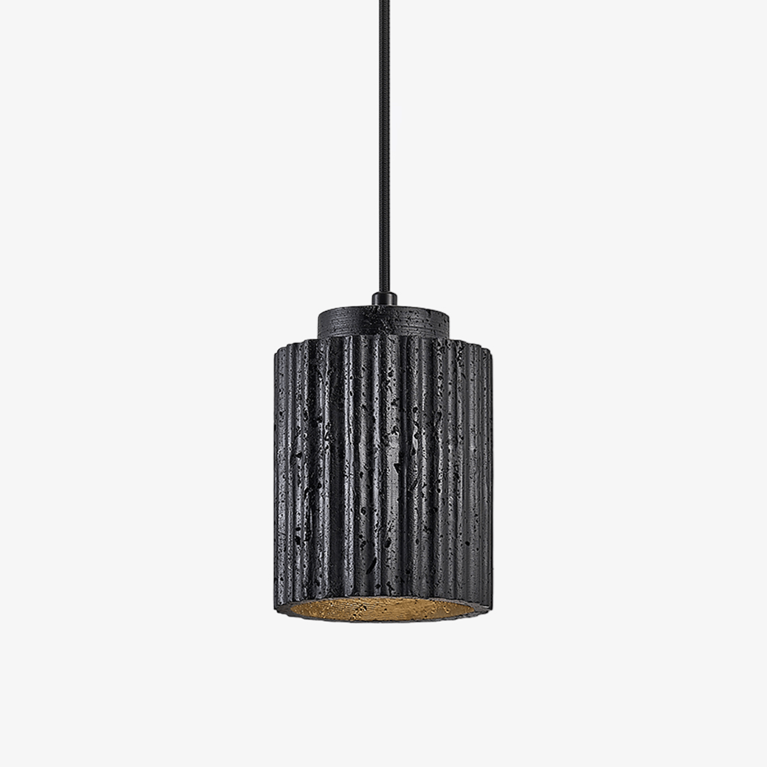 Hirb Ridge Black Travertine Pendant Light-Neutral Decor