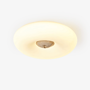 Flen Yellow Travertine Ring Ceiling Light-Neutral Decor