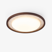 Bexm Round Yellow Travertine Ceiling Light-Neutral Decor