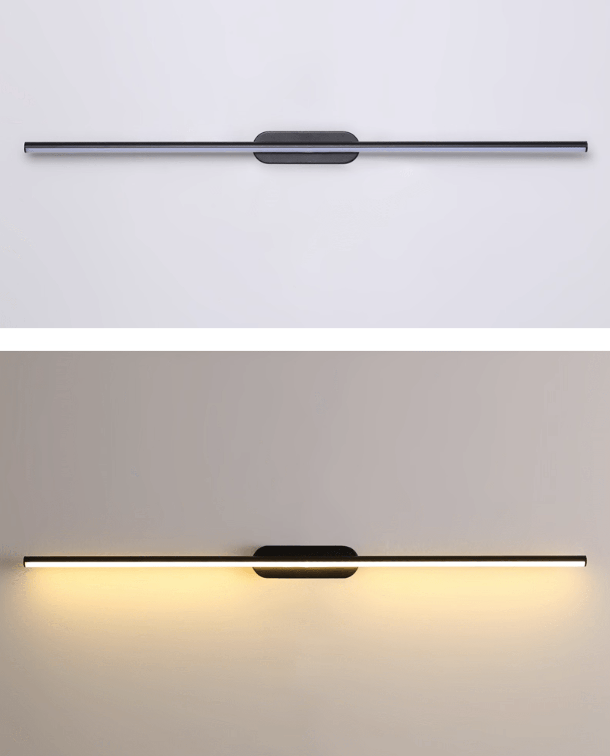 Qirma Black Slim Linear Minimalist Wall Lamp-Neutral Decor