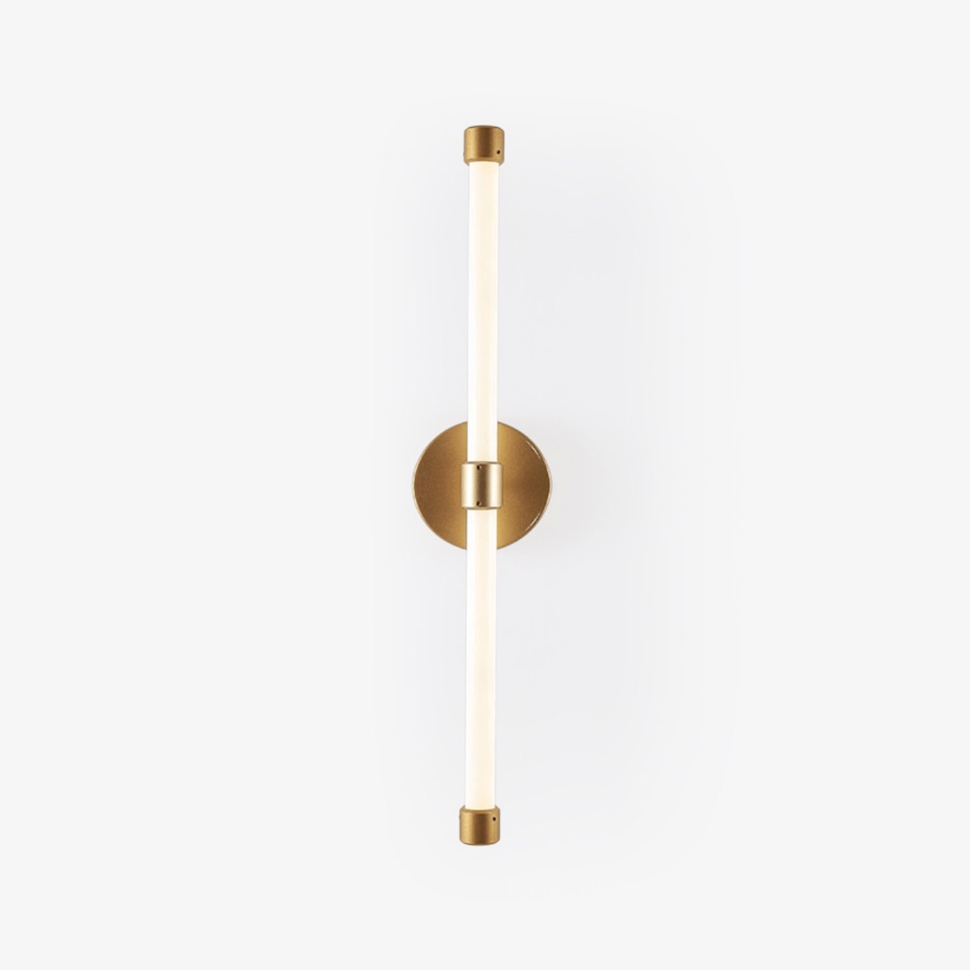 Voske Vertical Tube Minimalist Brass Wall Lamp-Neutral Decor