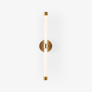Voske Vertical Tube Minimalist Brass Wall Lamp-Neutral Decor