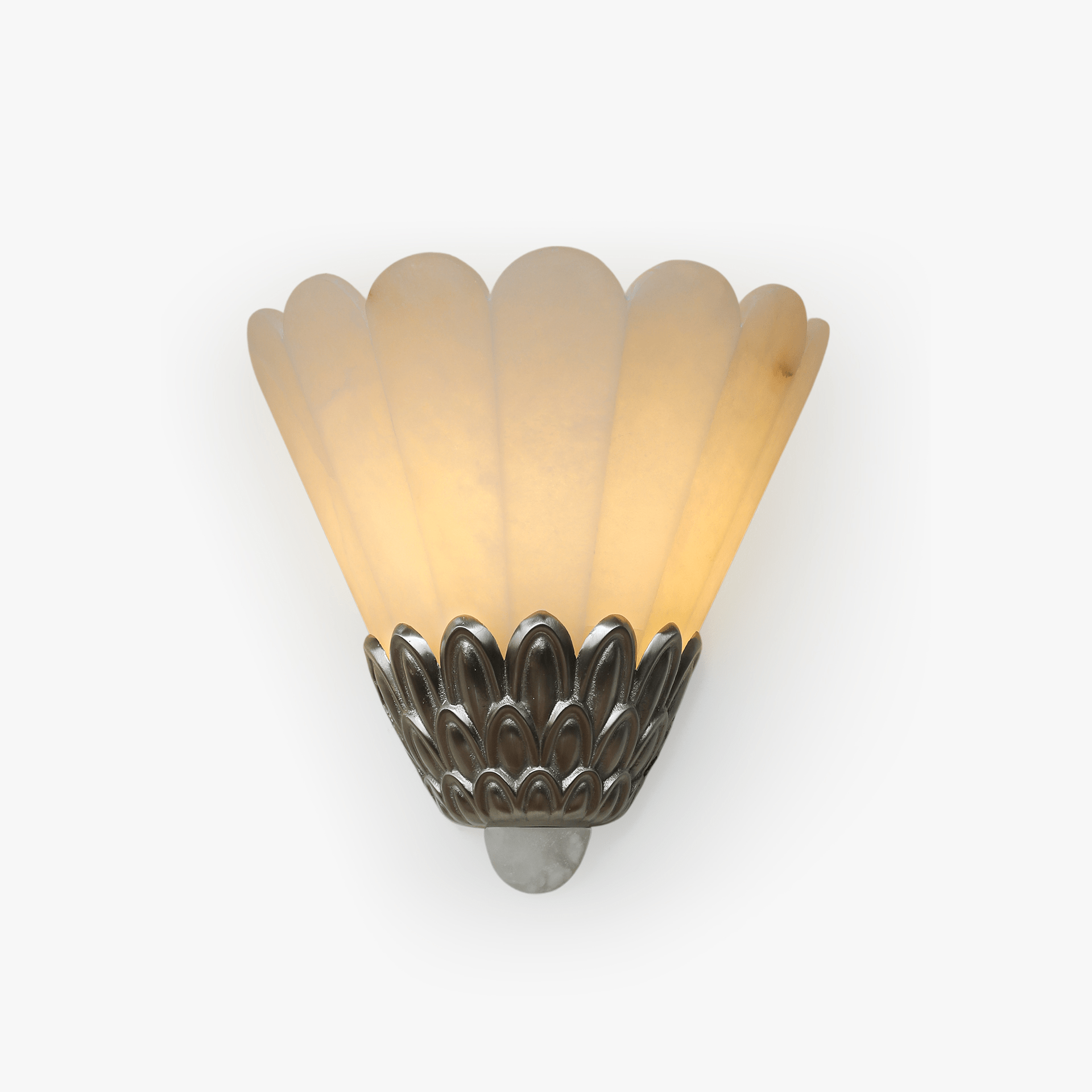 Marbe Vintage Alabaster Petal Wall Lamp-Neutral Decor