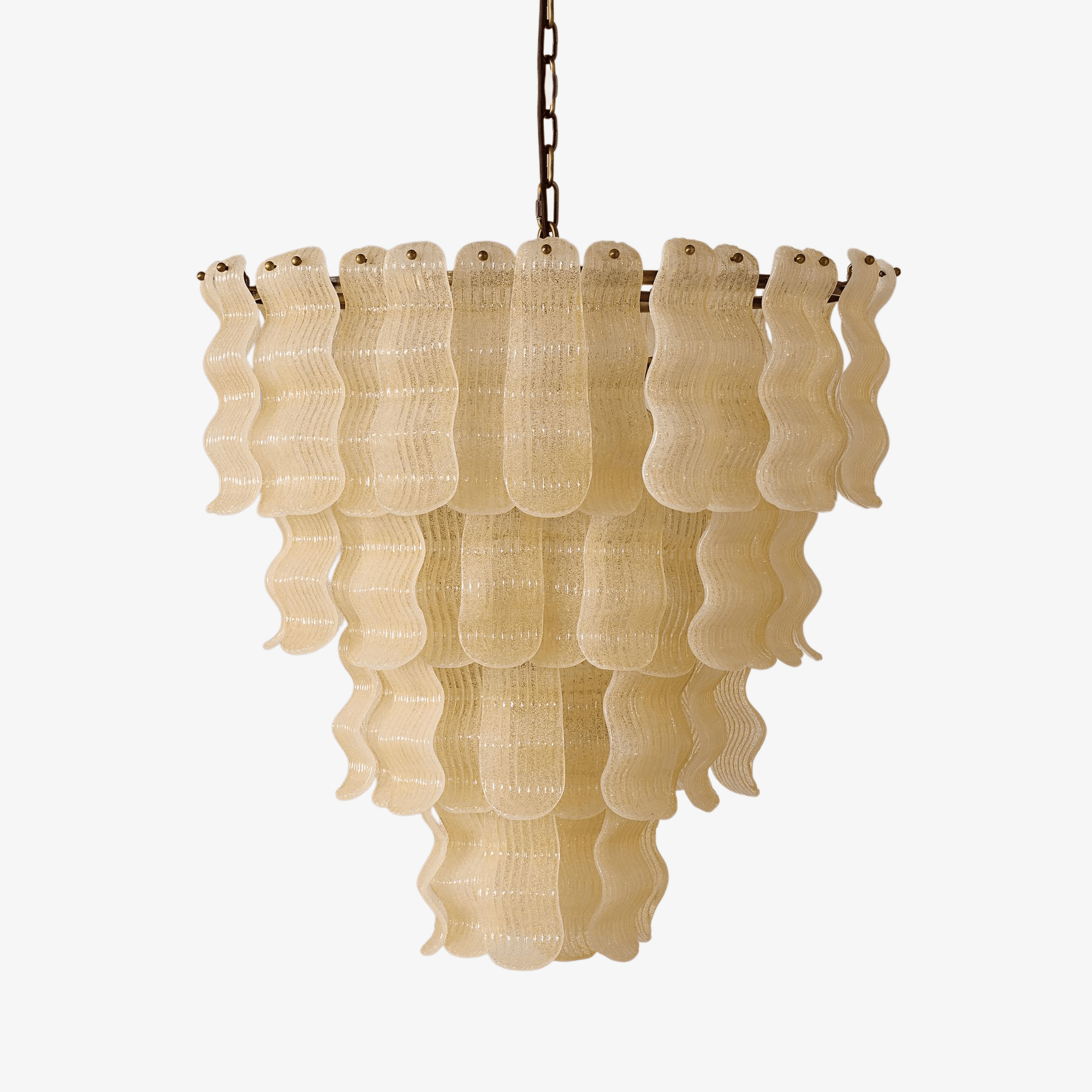 Borzi Yellow Glass Leaf Luxurious Chandelier-Neutral Decor