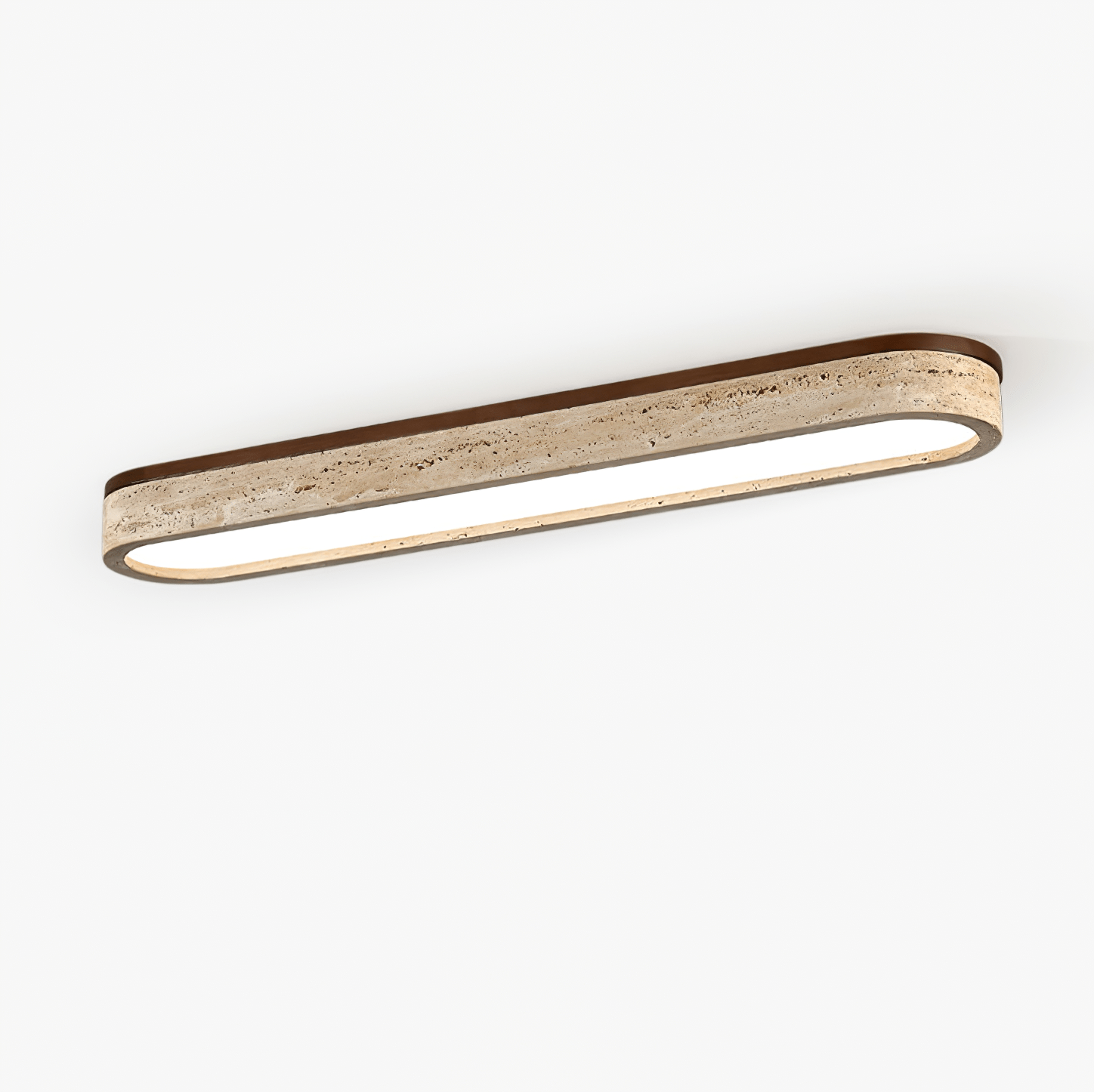 Kirbe Yellow Travertine Linear Ceiling Light-Neutral Decor
