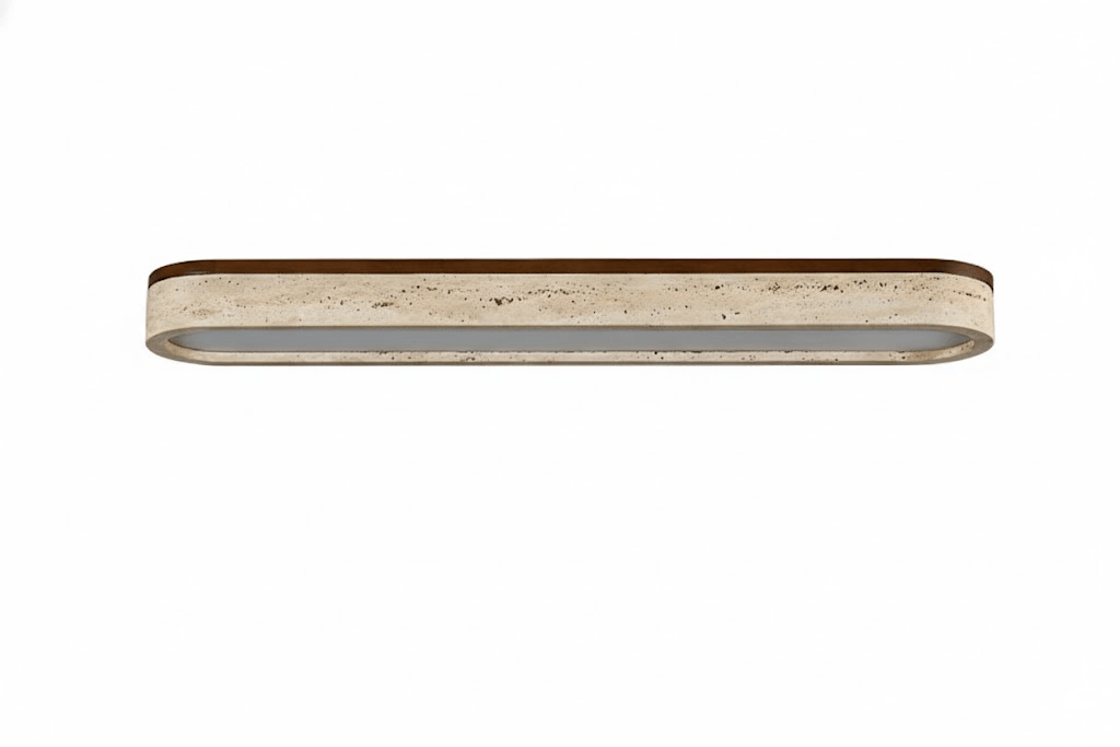 Kirbe Yellow Travertine Linear Ceiling Light-Neutral Decor