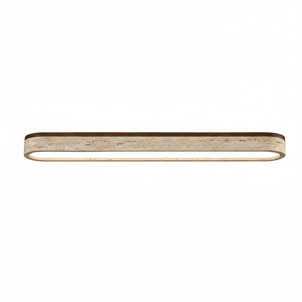 Kirbe Yellow Travertine Linear Ceiling Light-Neutral Decor