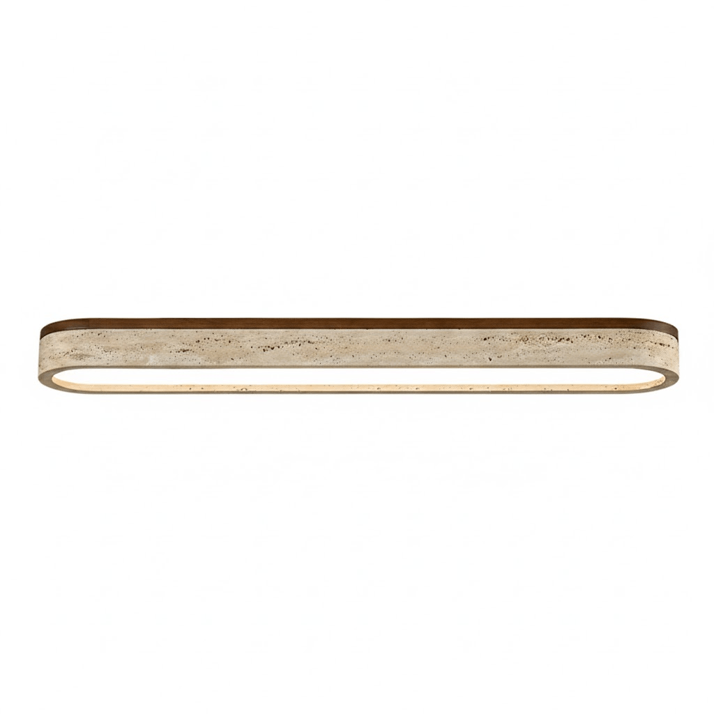 Kirbe Yellow Travertine Linear Ceiling Light-Neutral Decor