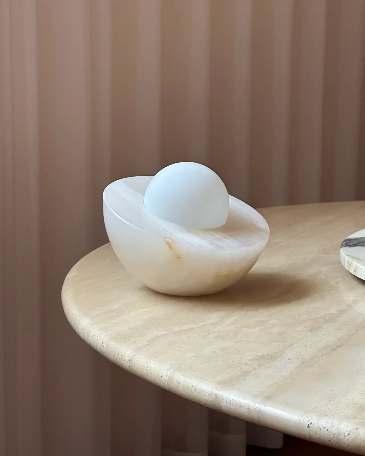 Fryle Jade Minimalist Halo Table Lamp-Neutral Decor