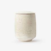 Sovel Elegant Interior Modern Natural Travertine Stone Candle Holder-Neutral Decor