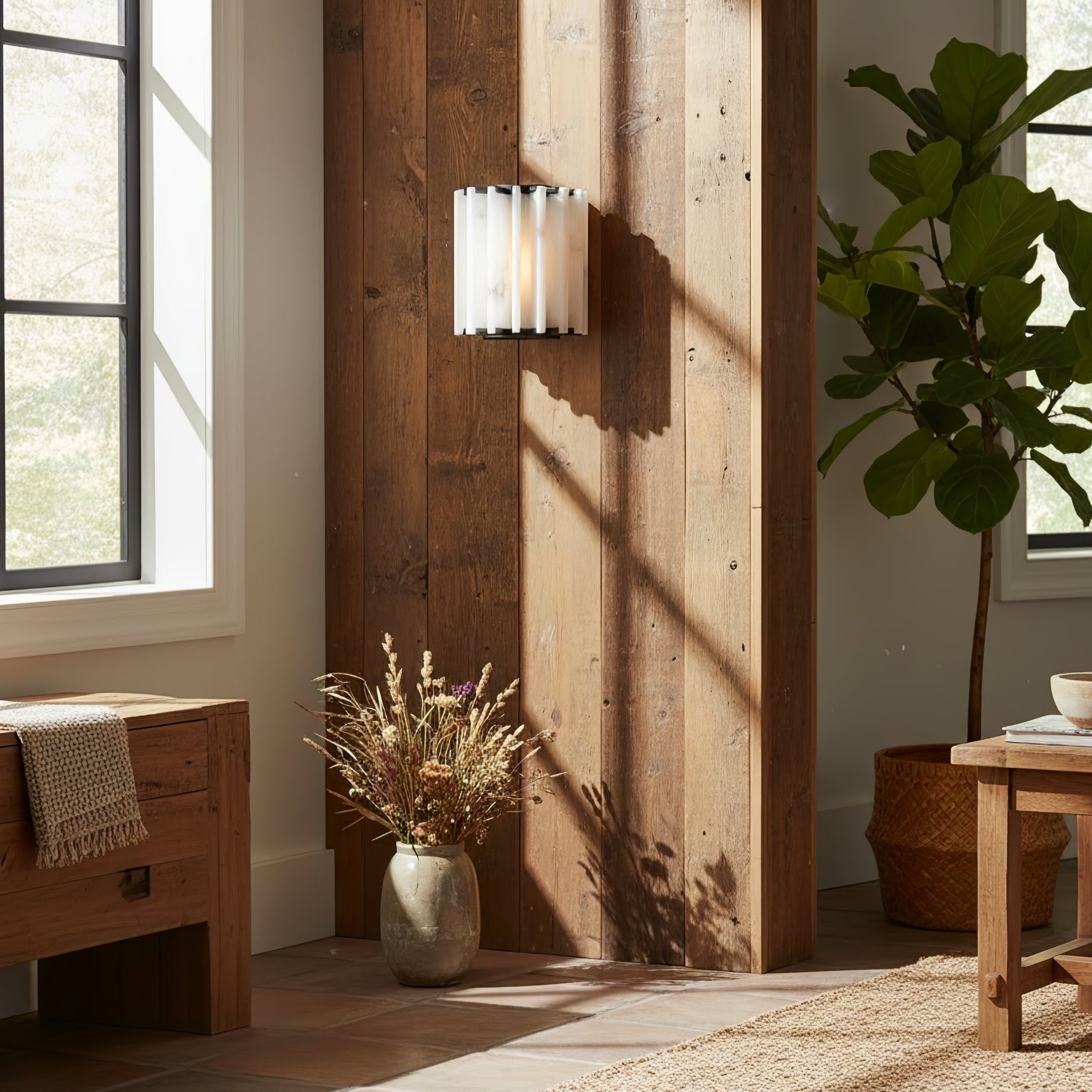 Altrix Alabaster Wall Lamp-Neutral Decor