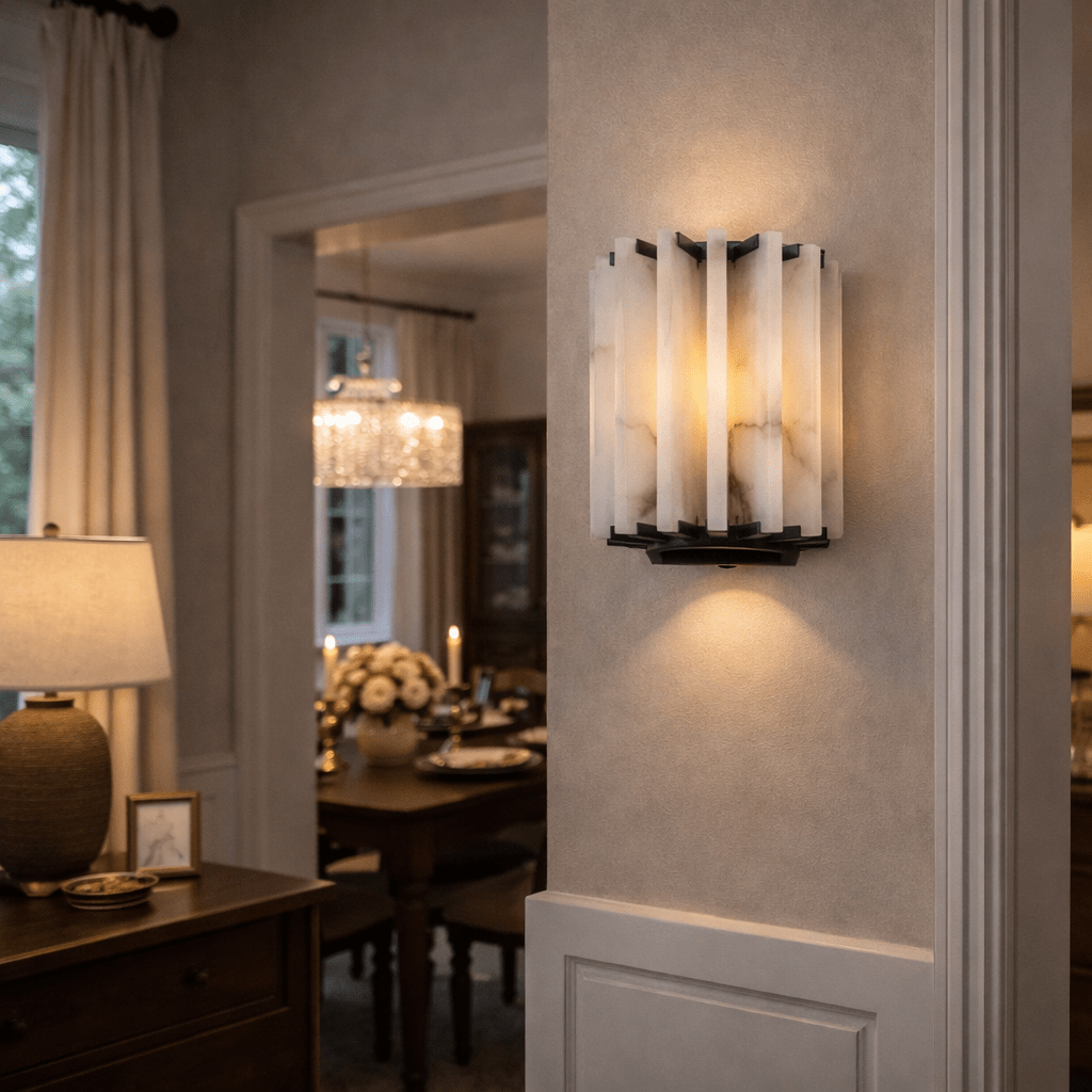 Altrix Alabaster Wall Lamp-Neutral Decor