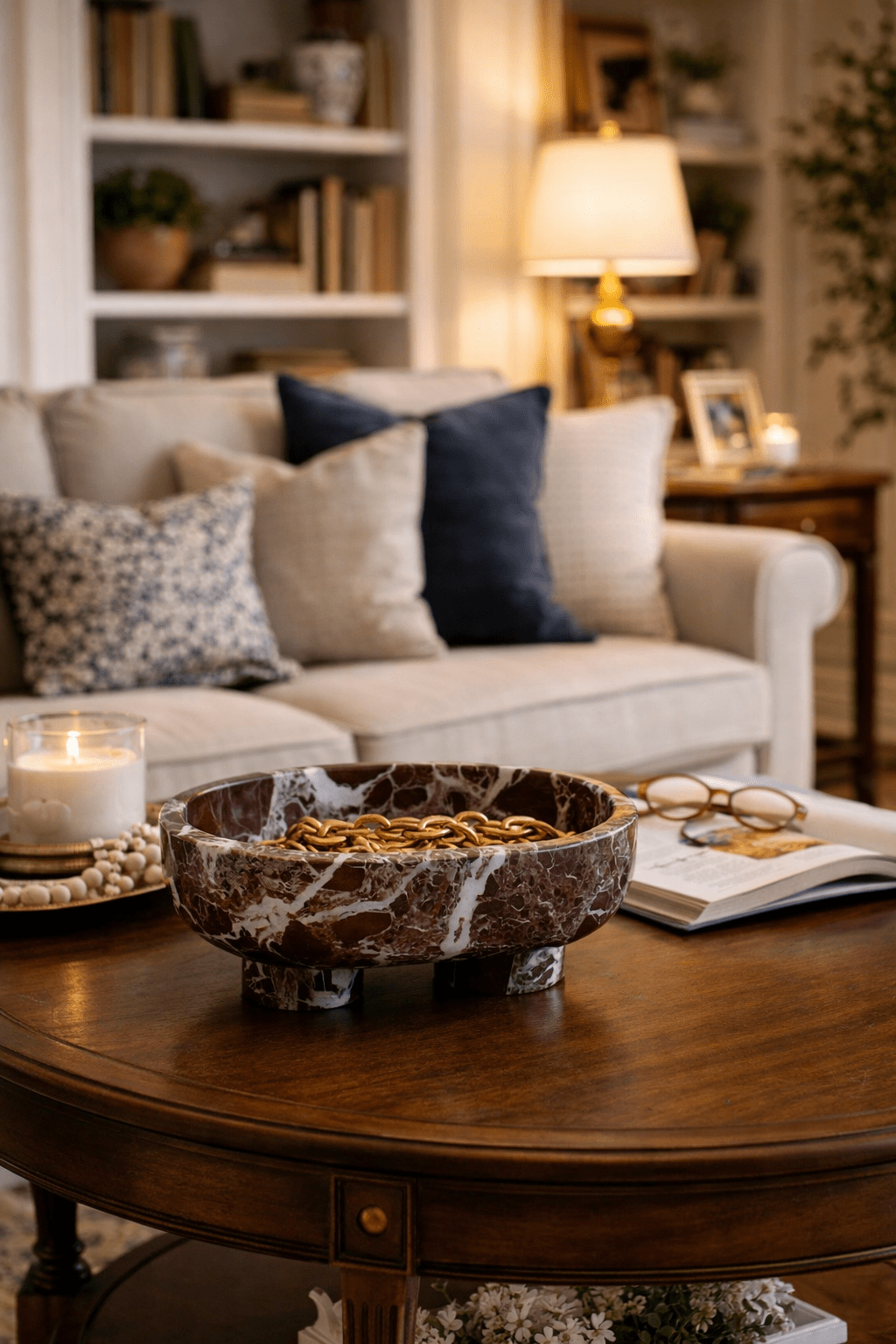 Luna Marble Tray-Neutral Decor