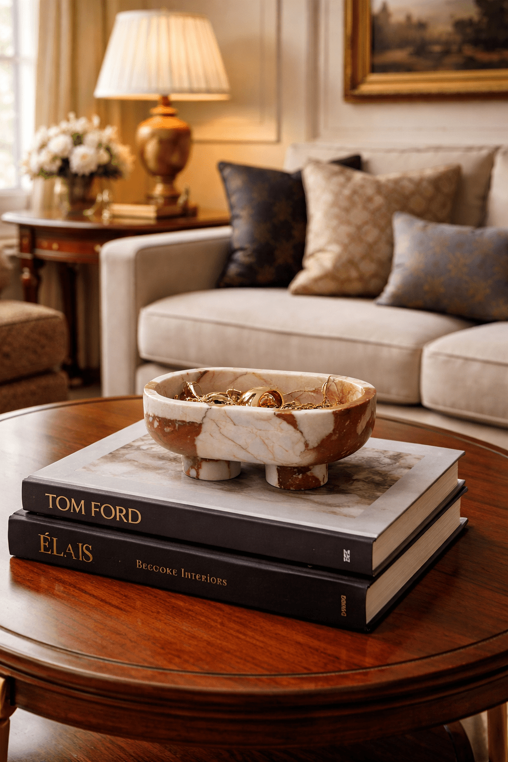 Luna Marble Tray-Neutral Decor