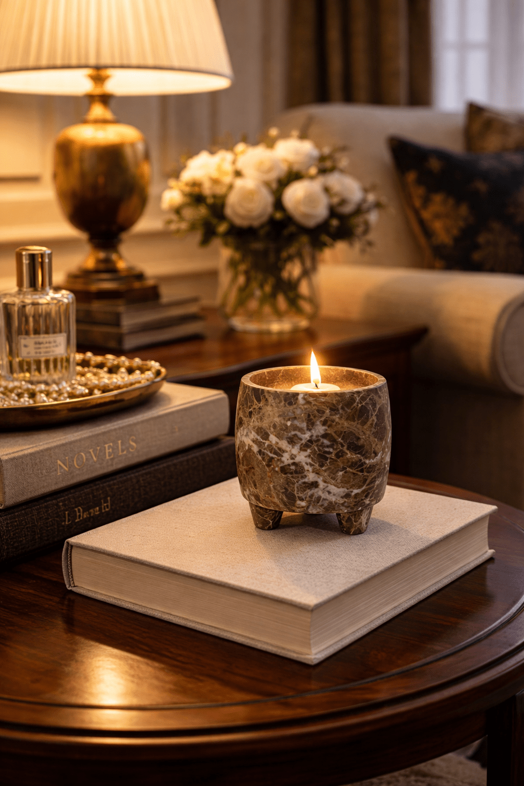 Marlowe Candle Holder-Neutral Decor