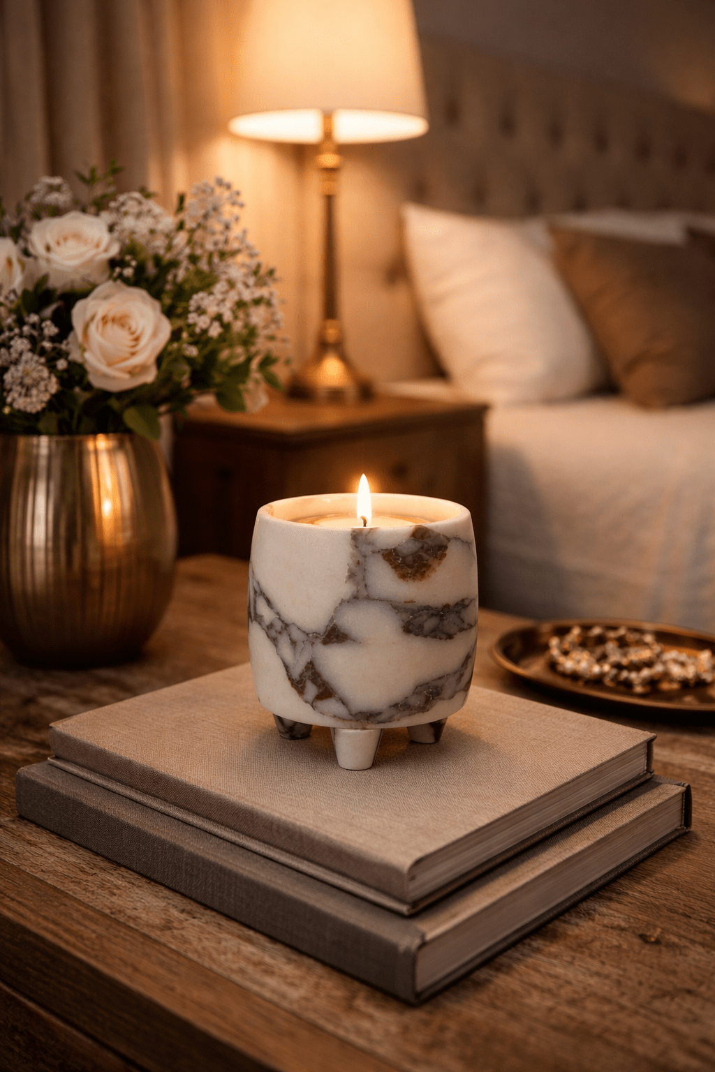 Marlowe Candle Holder-Neutral Decor