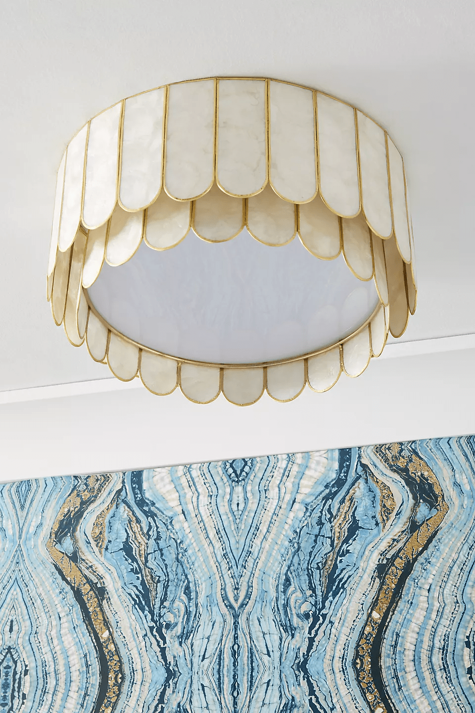 Aurelia Capiz Ceiling Lamp-Neutral Decor