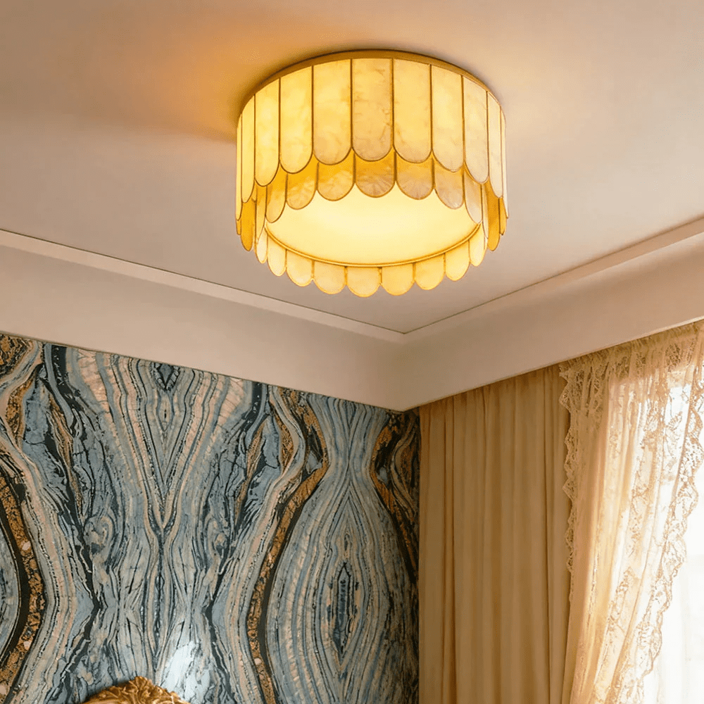 Aurelia Capiz Ceiling Lamp-Neutral Decor