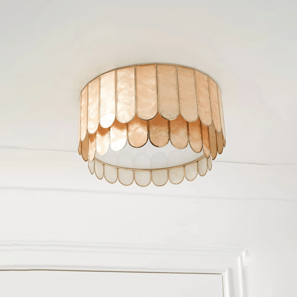 Aurelia Capiz Ceiling Lamp-Neutral Decor