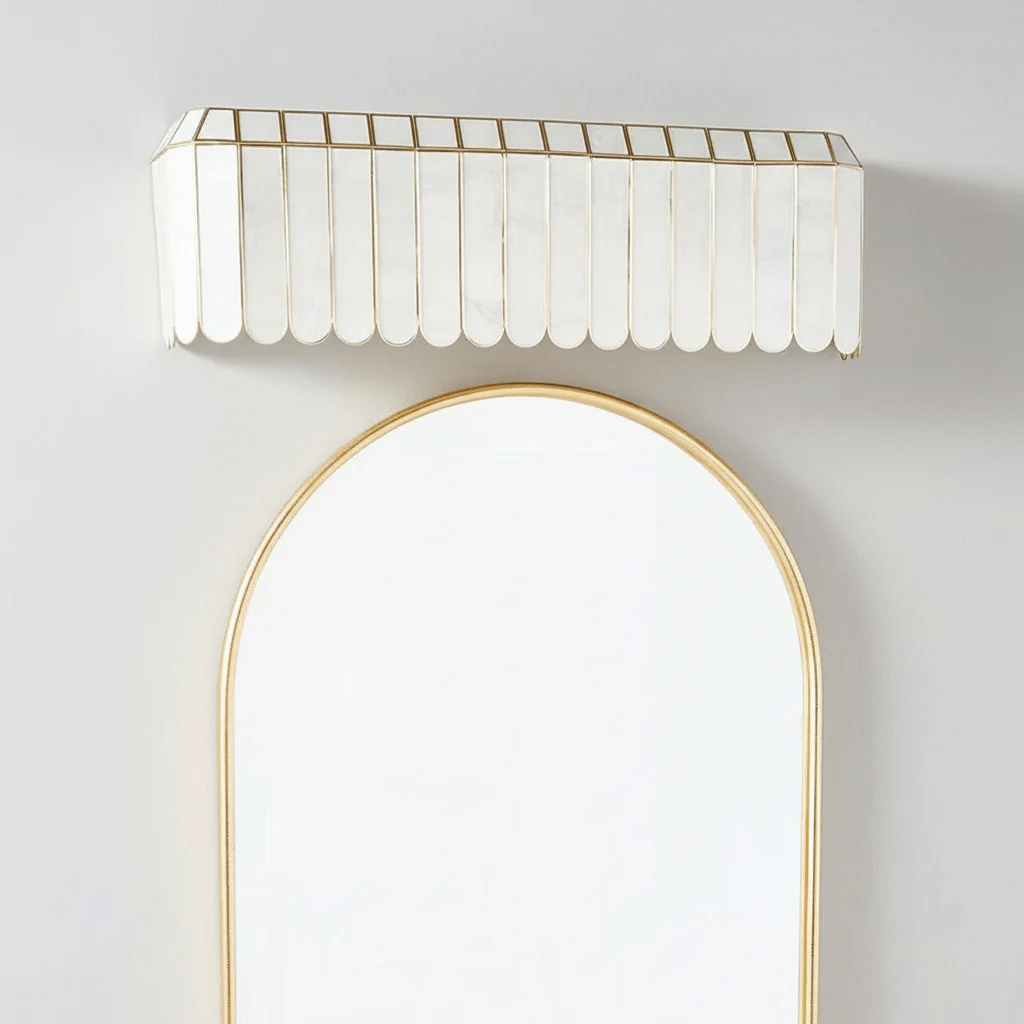 Aurelia Capiz Wall Lamp-Neutral Decor