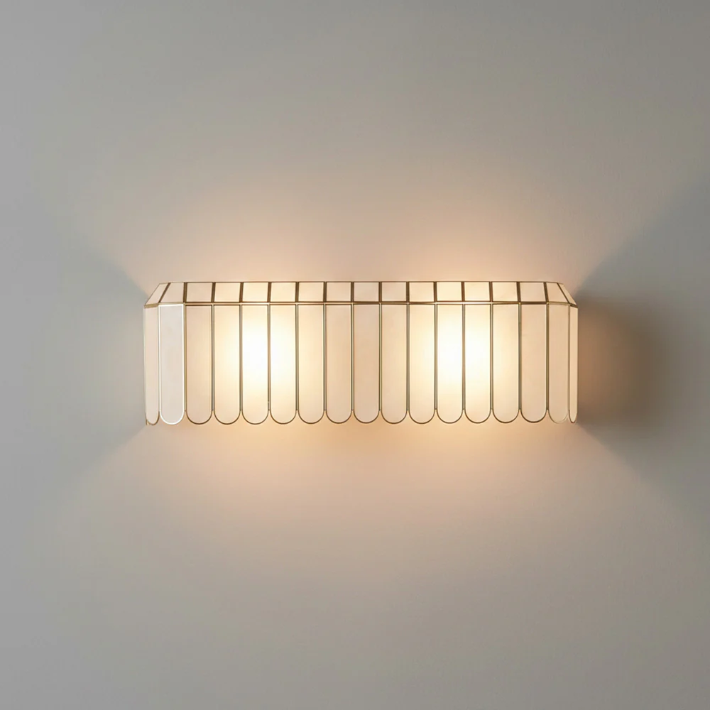 Aurelia Capiz Wall Lamp-Neutral Decor