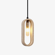 Onda Travertine Pendant Light-Neutral Decor