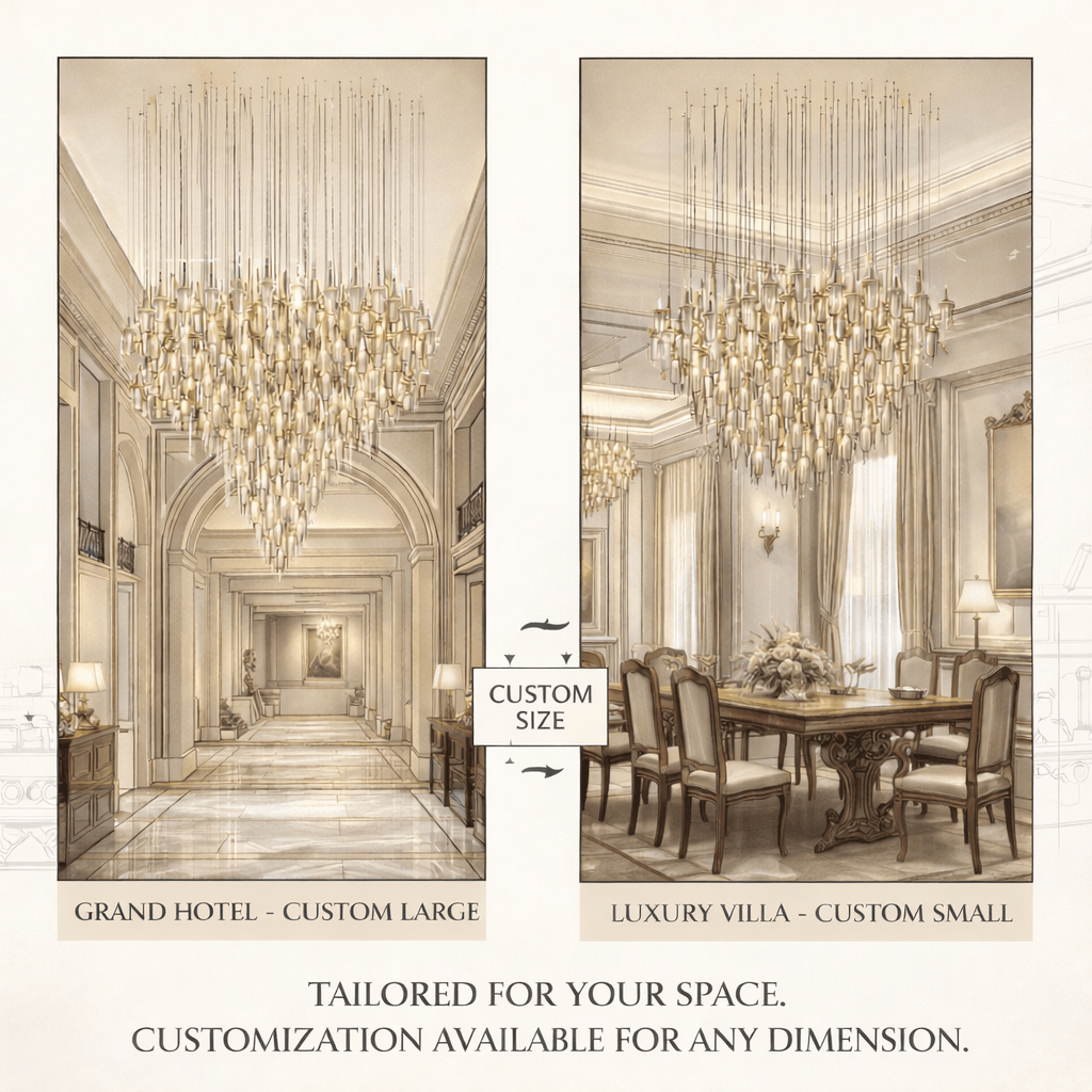 Vitara Glass Drop Chandelier-Neutral Decor