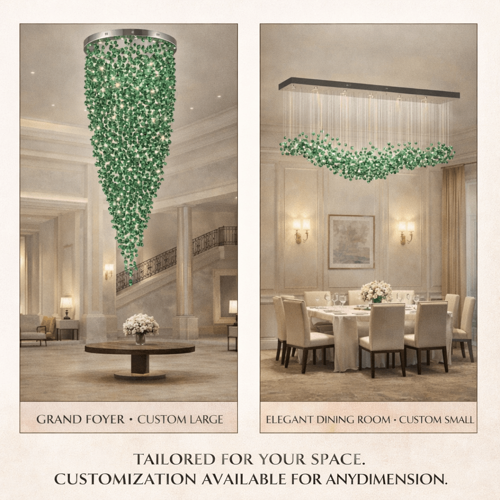 Crystal Stone Chandelier-Neutral Decor
