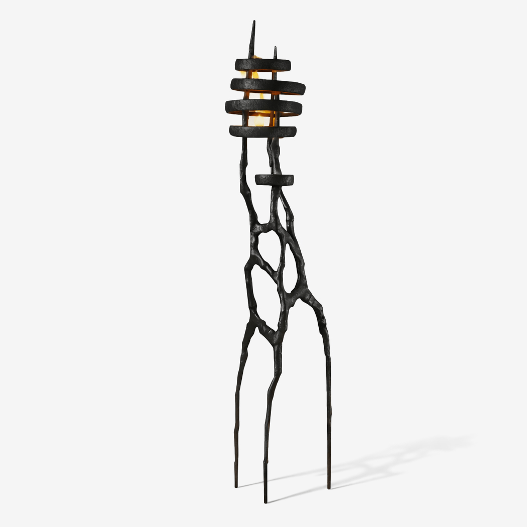 Vortex Sculpture Floor Lamp-Neutral Decor