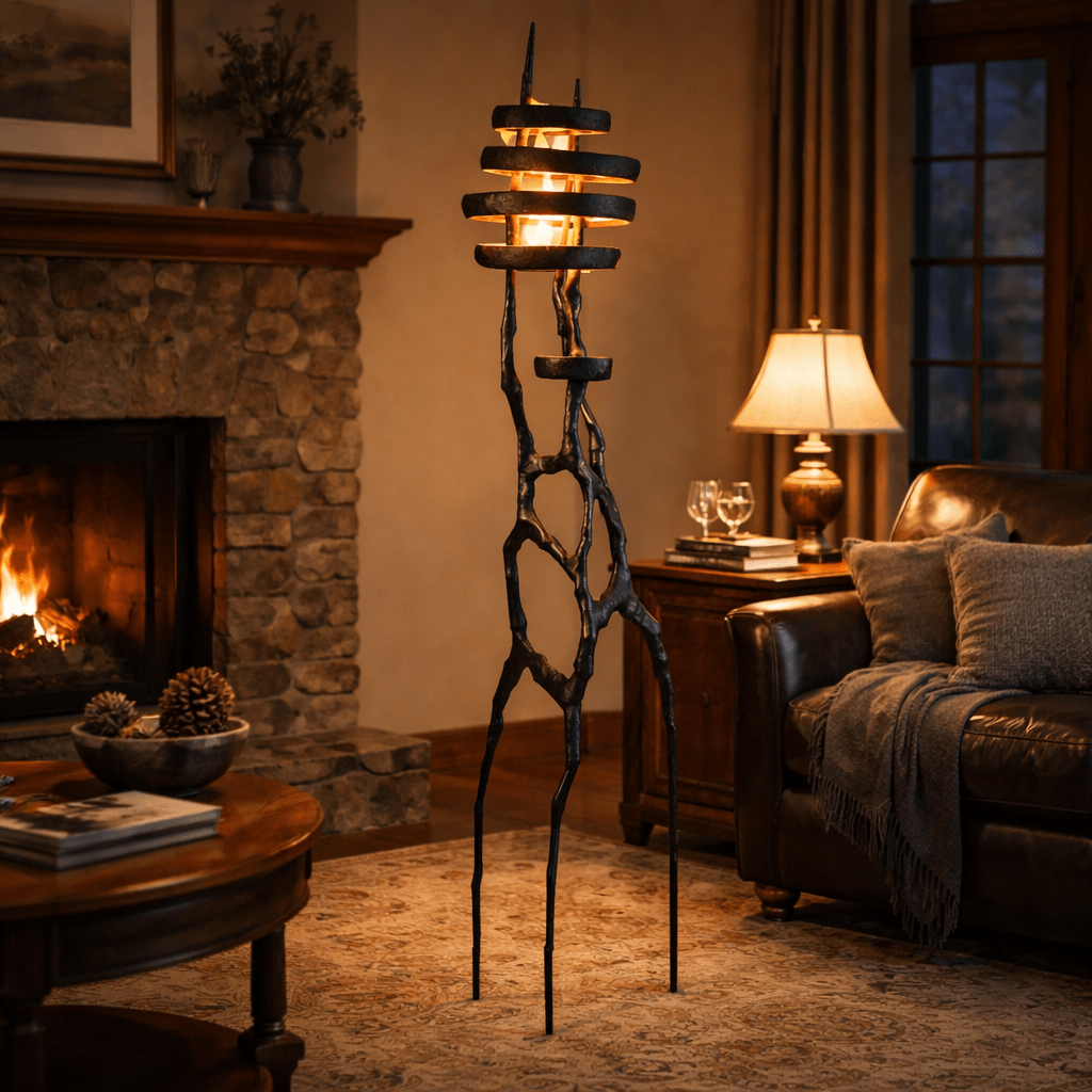 Vortex Sculpture Floor Lamp-Neutral Decor