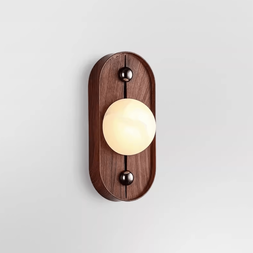 Bezel Alabaster Wall Lamp-Neutral Decor