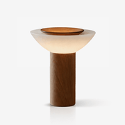 Solace Wood Table Lamp-Neutral Decor