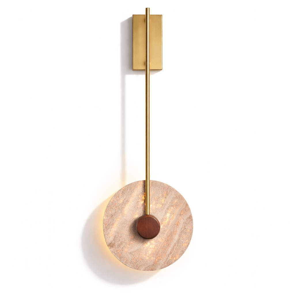 Veil Travertine Wall Lamp-Neutral Decor