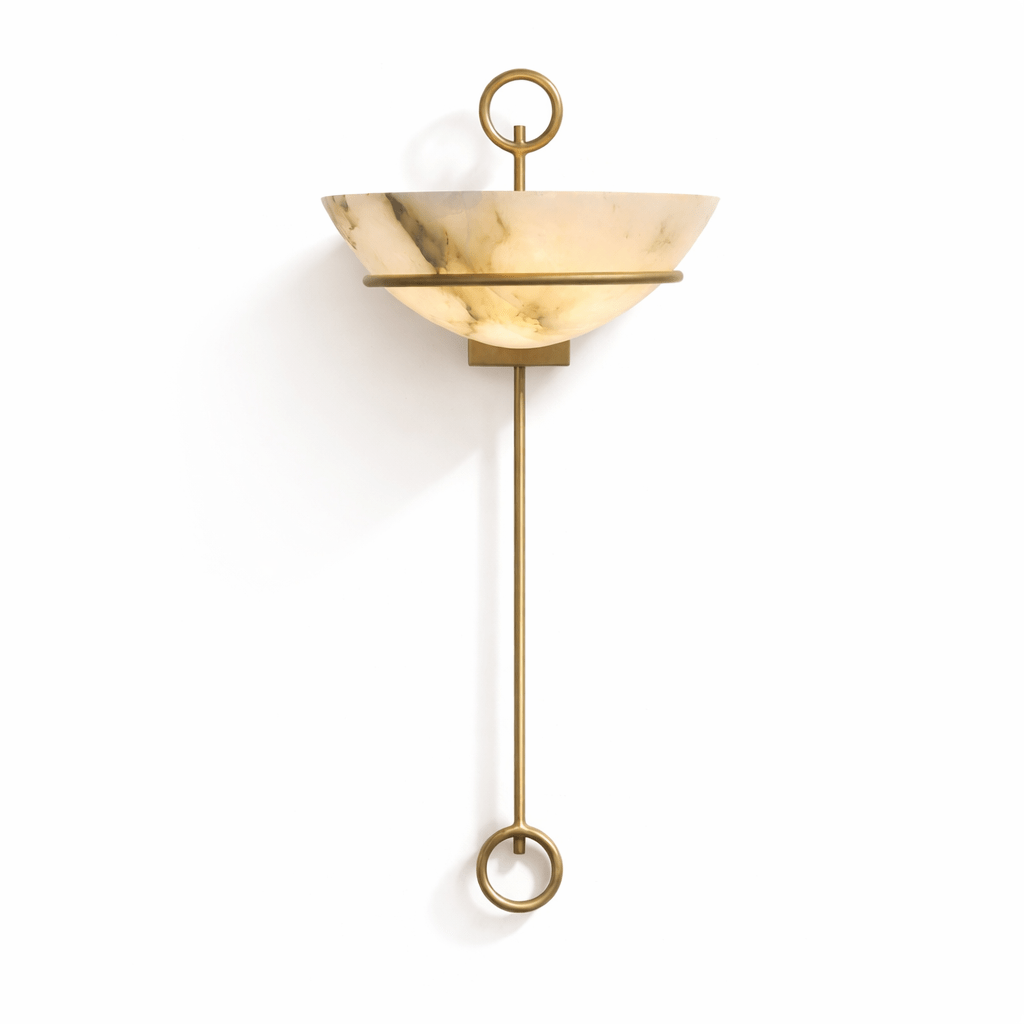 Tether Alabaster Wall Light-Neutral Decor