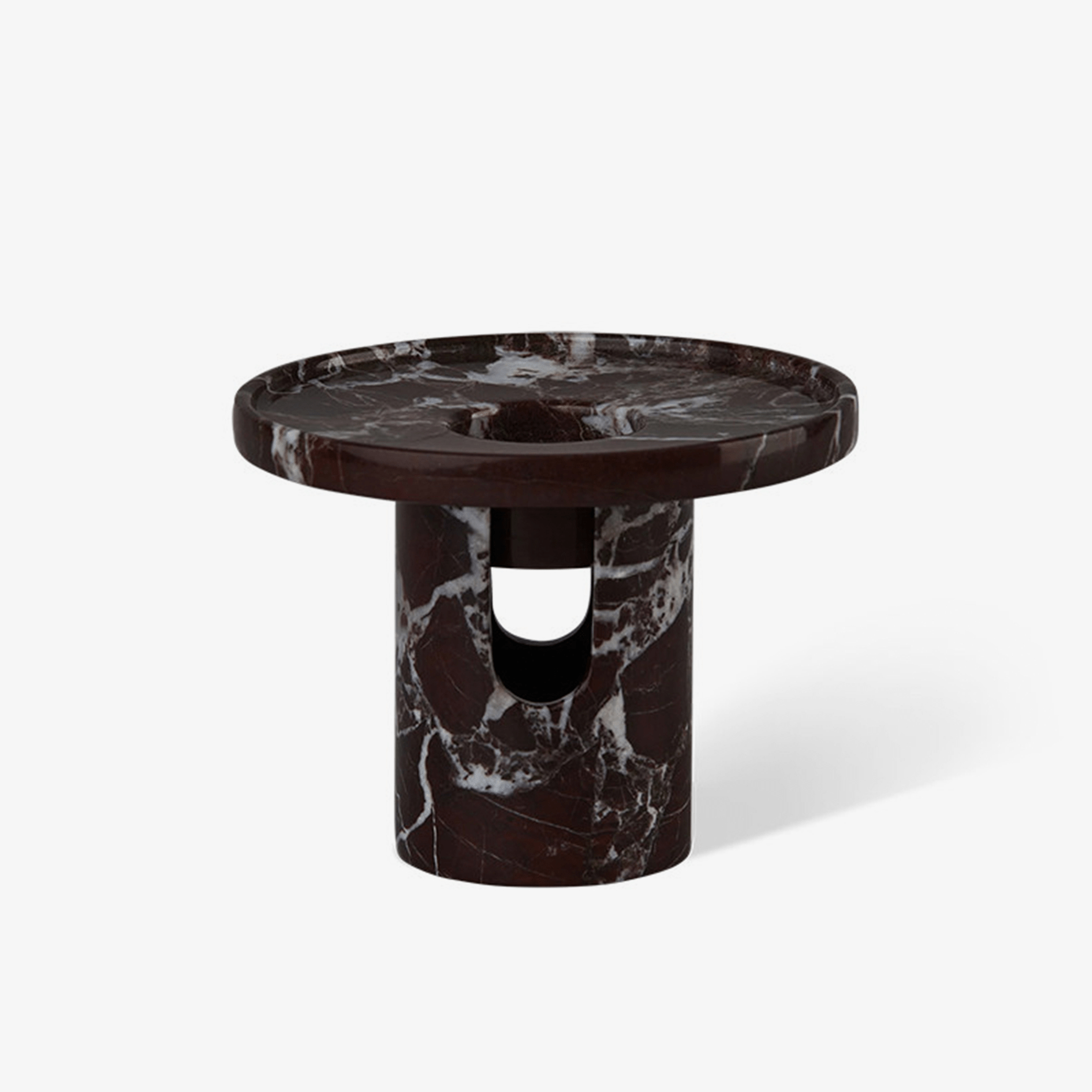 Arc Pillar Marble Candle Holder-Neutral Decor