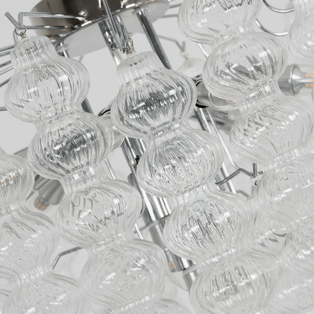 Ripple Column Chandelier-Neutral Decor